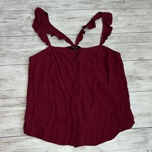 Madewell Maroon Top Size 6